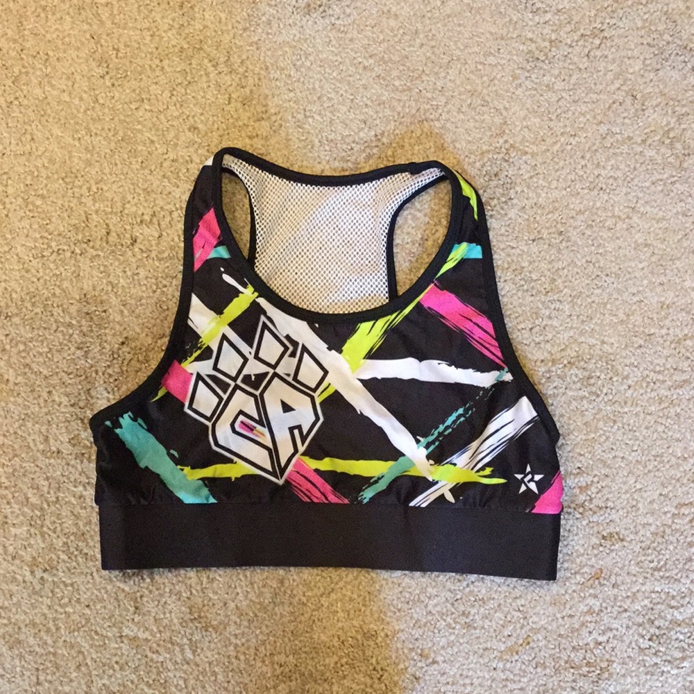 New CA cheer athletics practice sports bra AL
